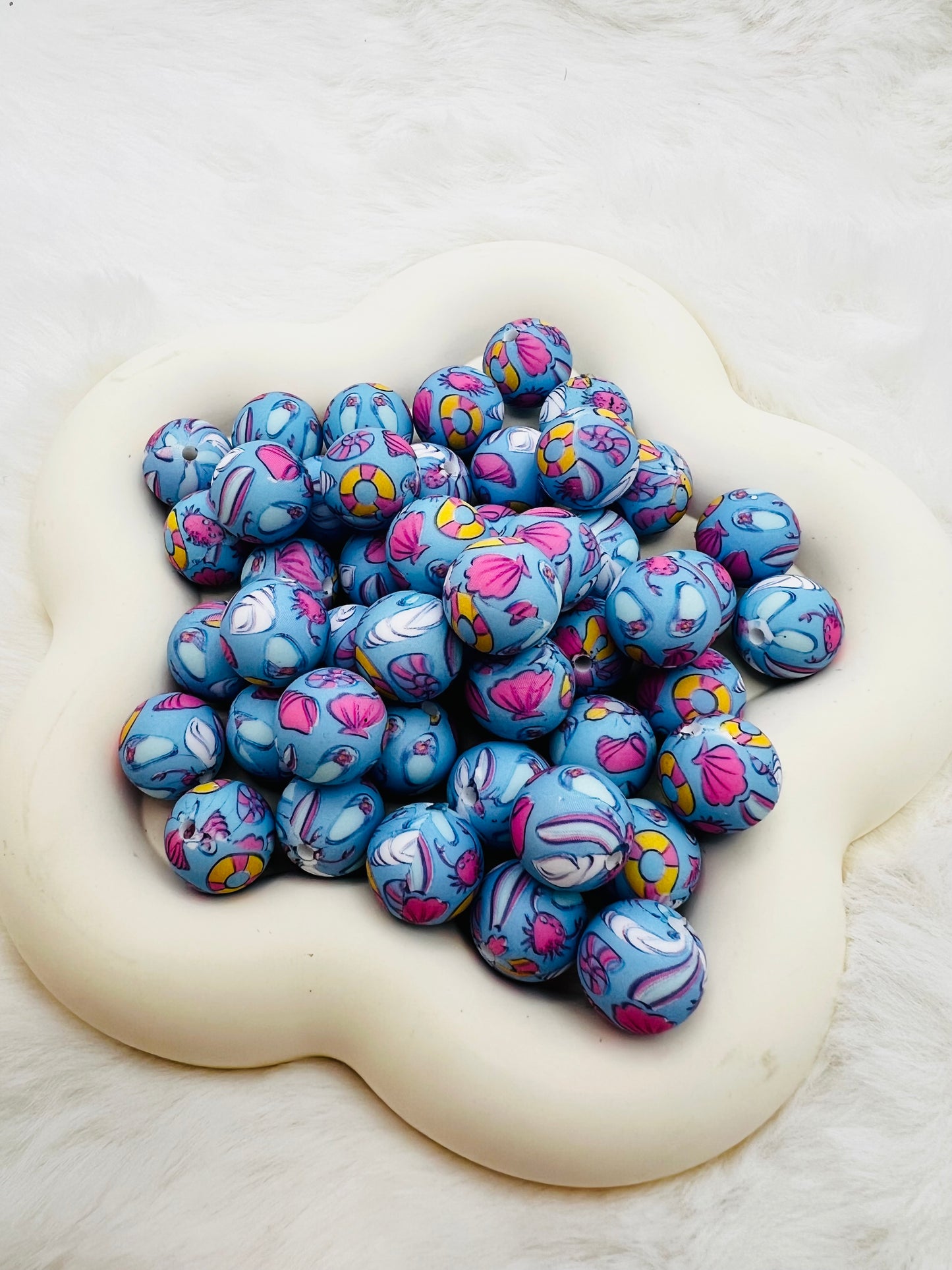 15mm beach vibes silicone beads