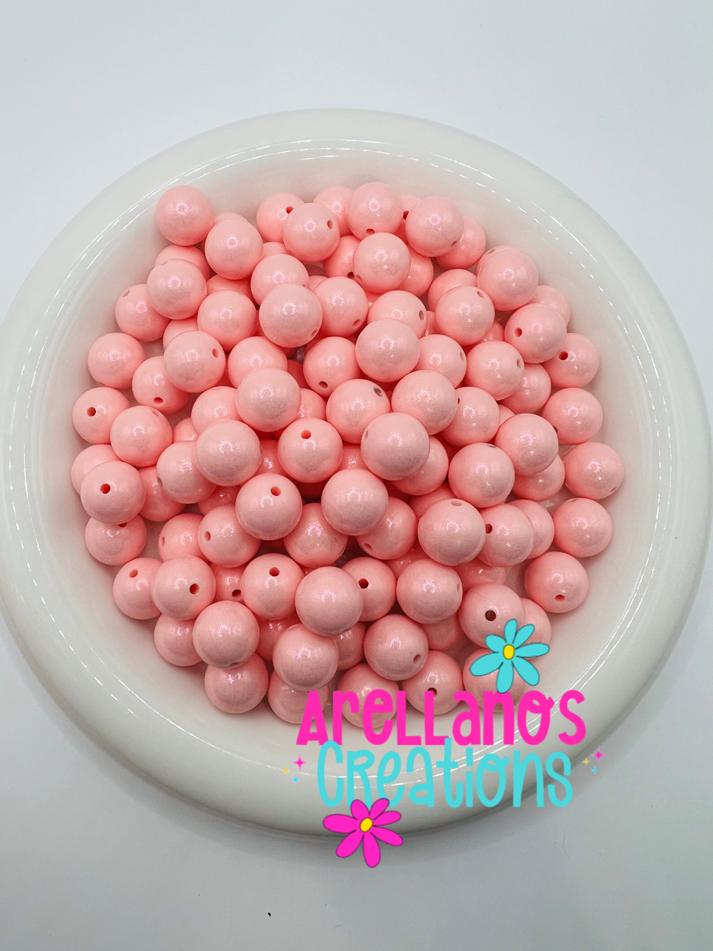 15mm pale pink opal silicone beads