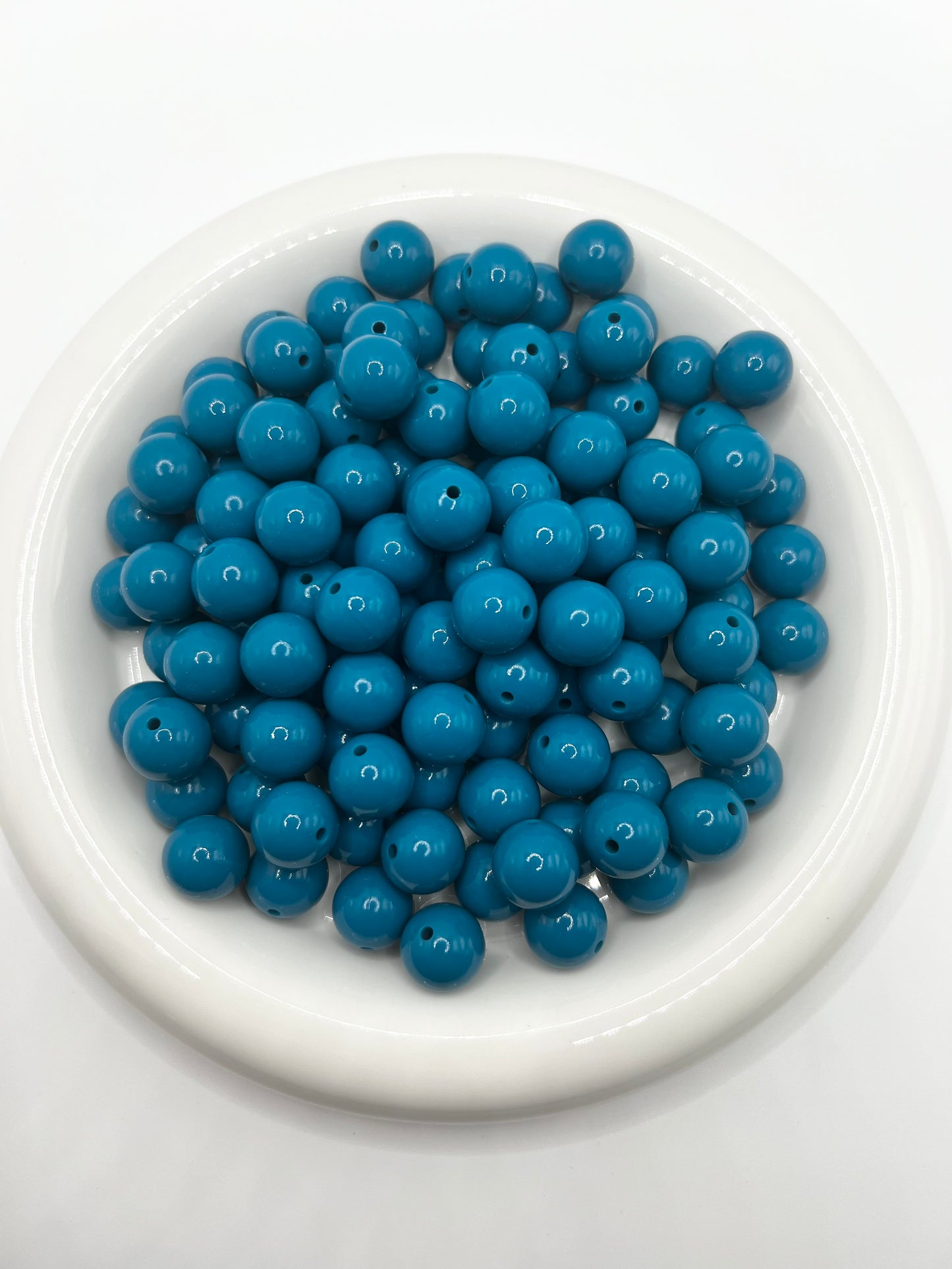 15mm peacock blue liquid silicone beads