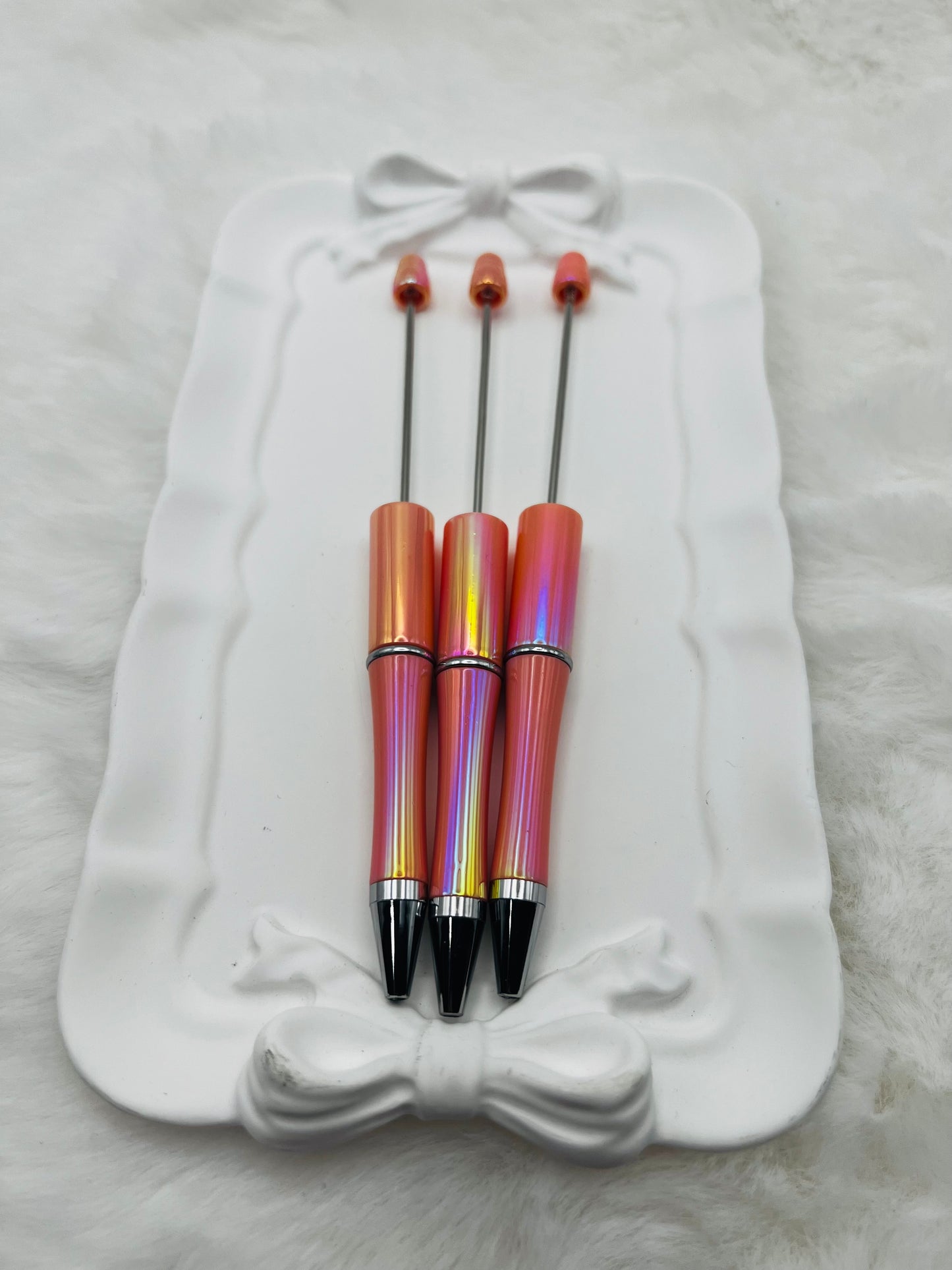 Peach opal beadable pens