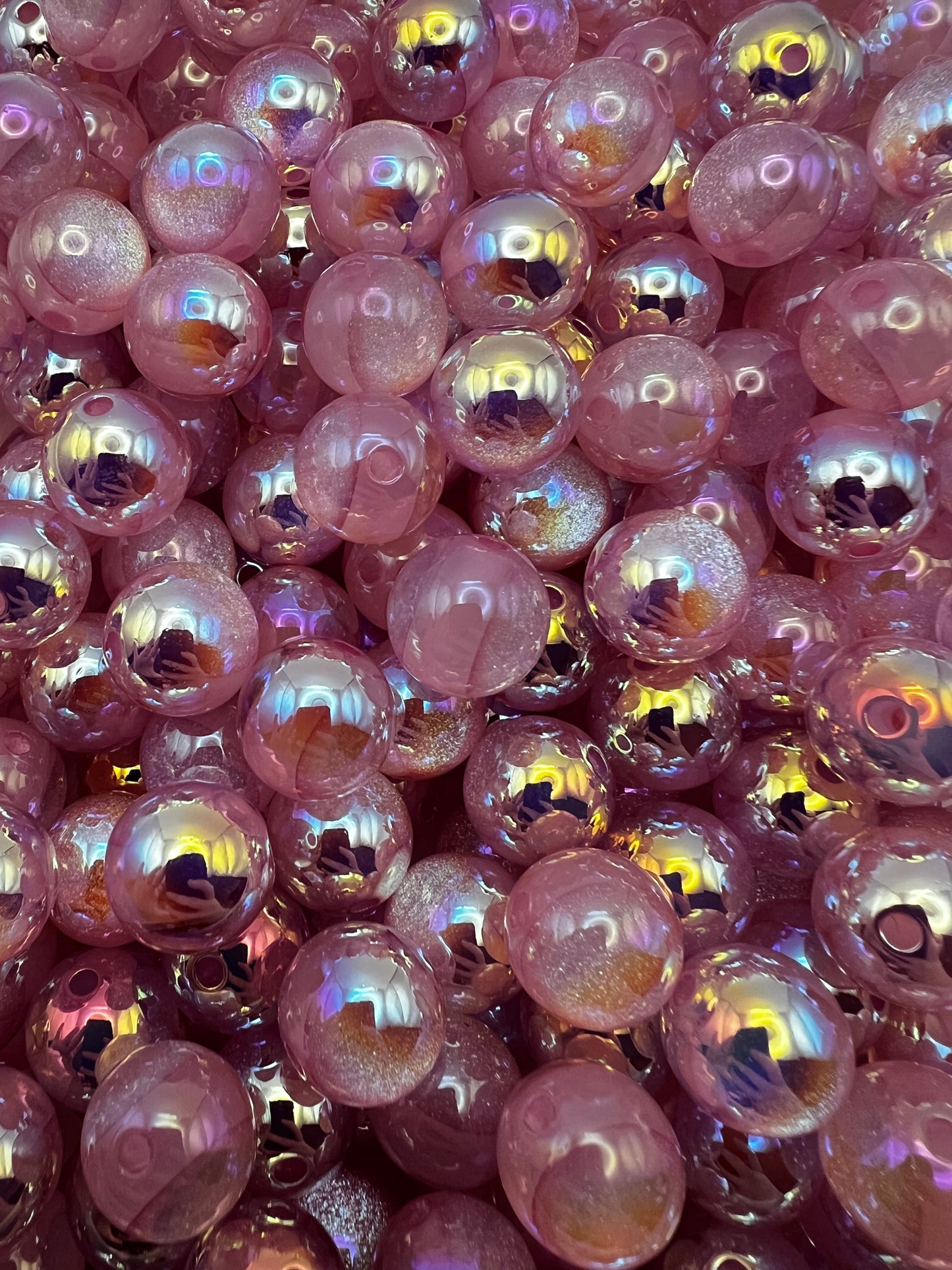 15mm glitter galaxy cat eye acrylic beads (7 different colors)