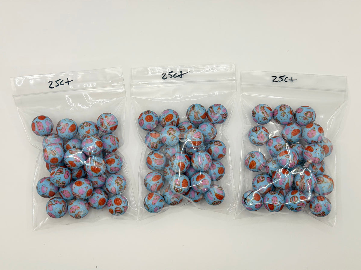 Christmas ornaments 25ct 15mm silicone beads
