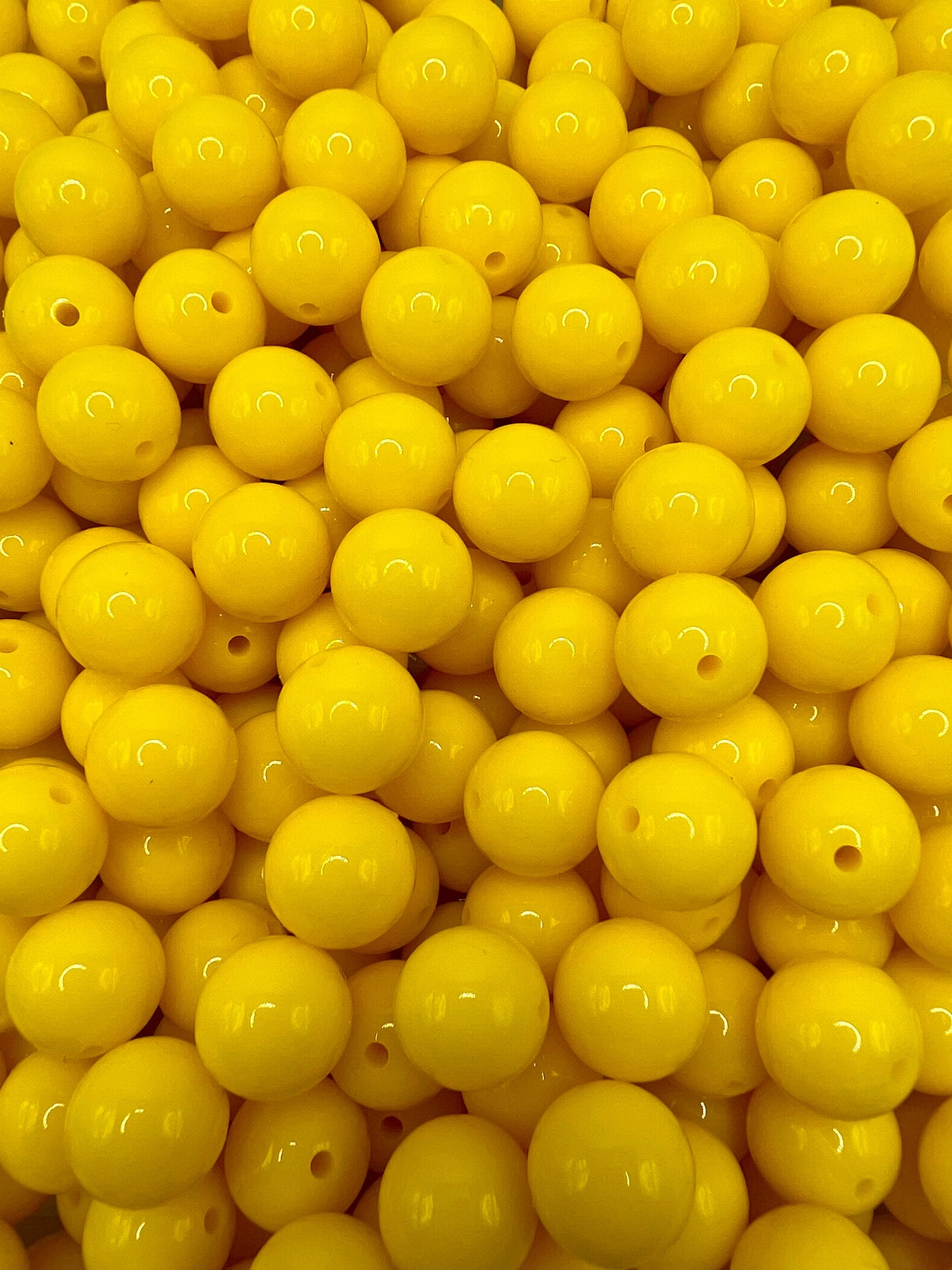 15mm bright yellow liquid silicone beads