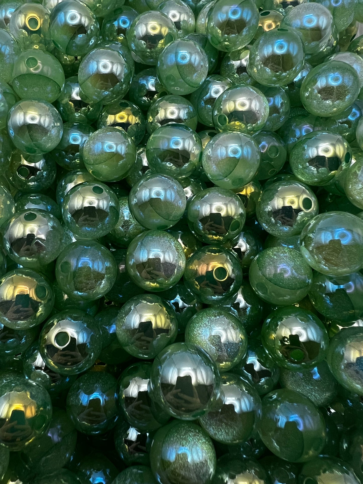 15mm glitter galaxy cat eye acrylic beads (7 different colors)