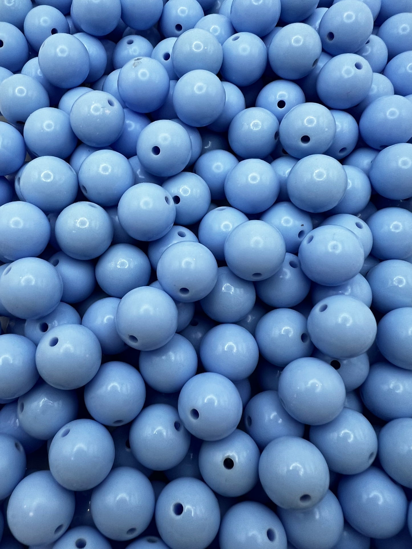 15mm cornflower blue liquid silicone beads
