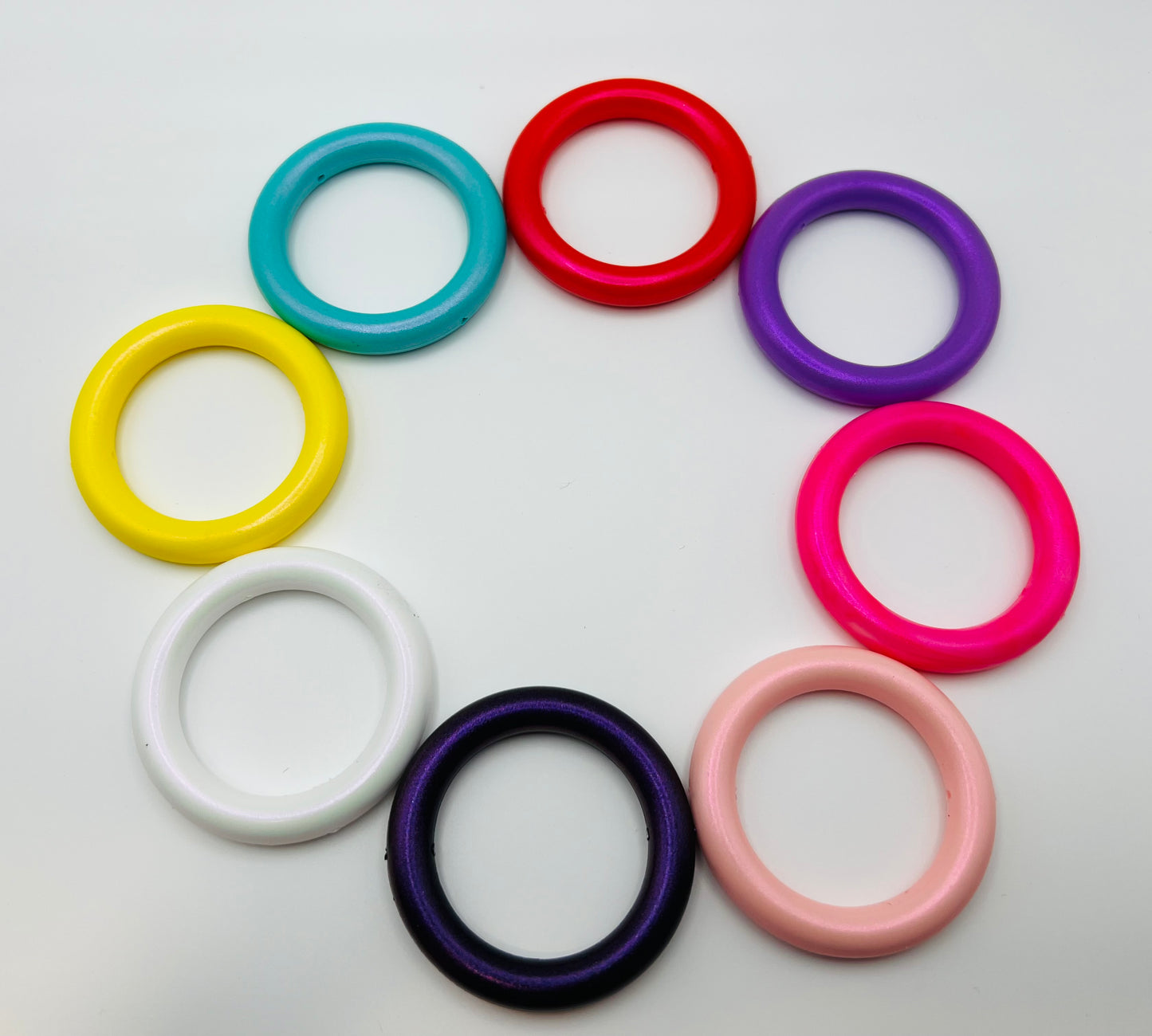 65mm opal shimmer silicone rings