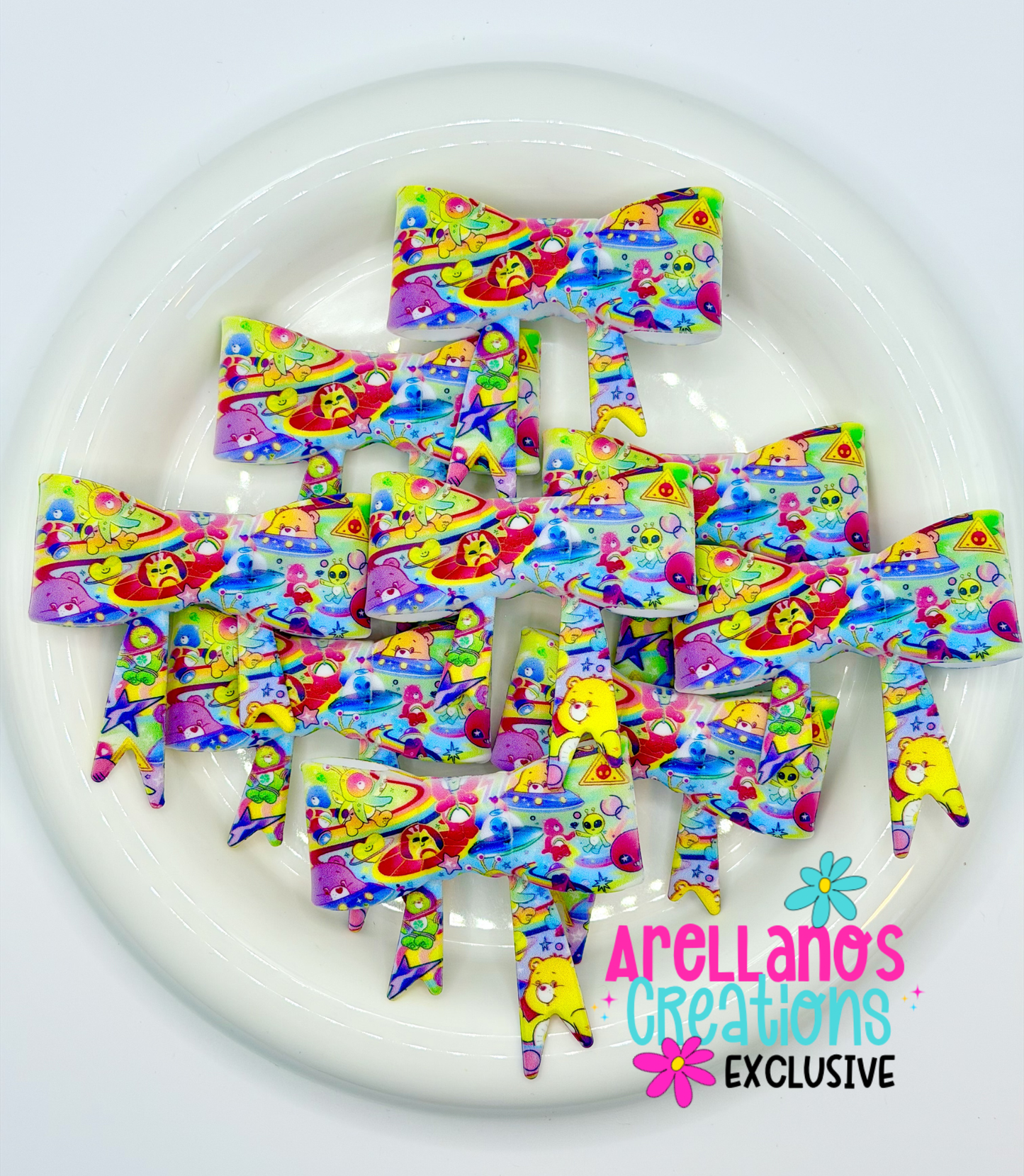 #254 Inspired Bears & Aliens Large Bow Focal EXCLUSIVE