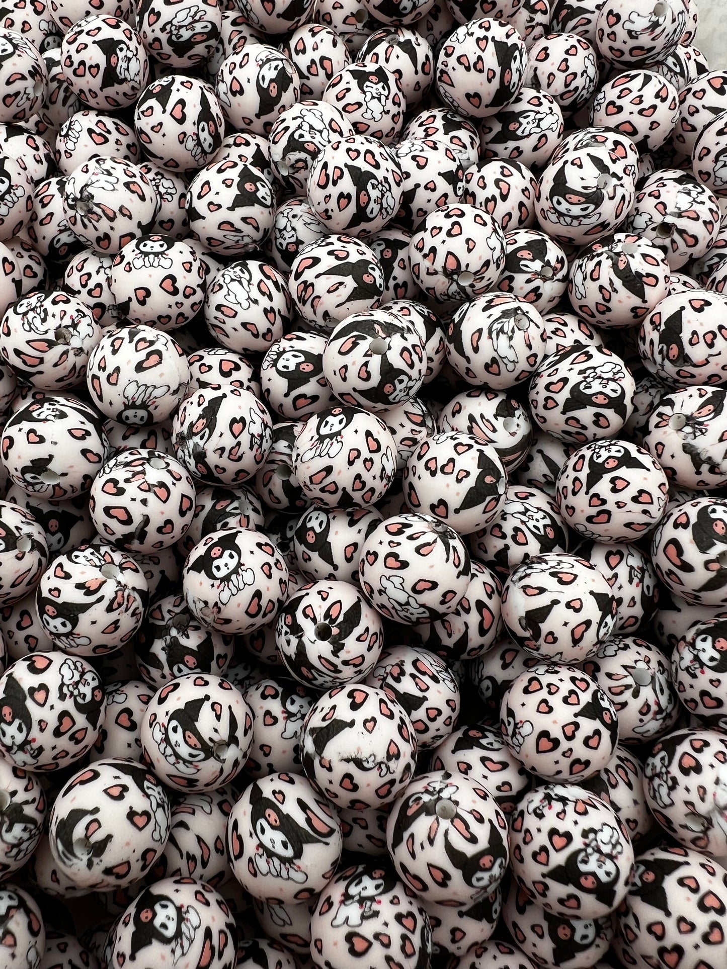 15mm kuku hearts silicone beads