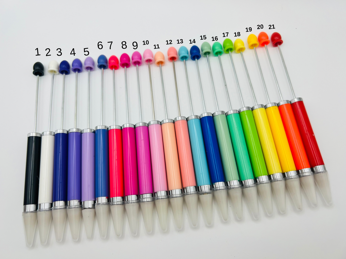 Beadable multi-purpose wax tip pens (21 different colors)