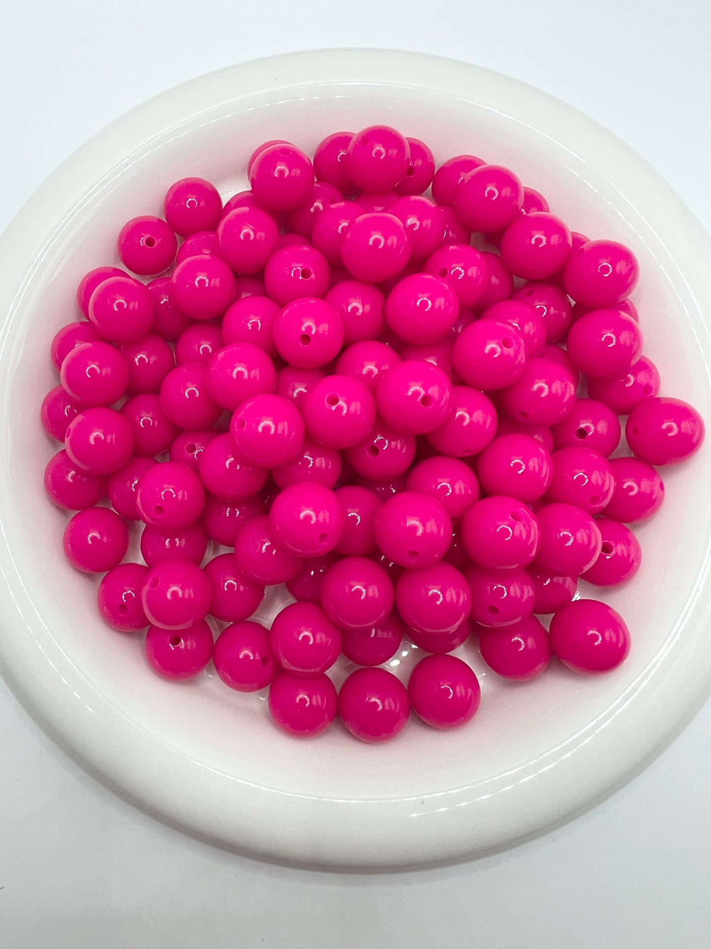 15mm hot pink liquid silicone beads