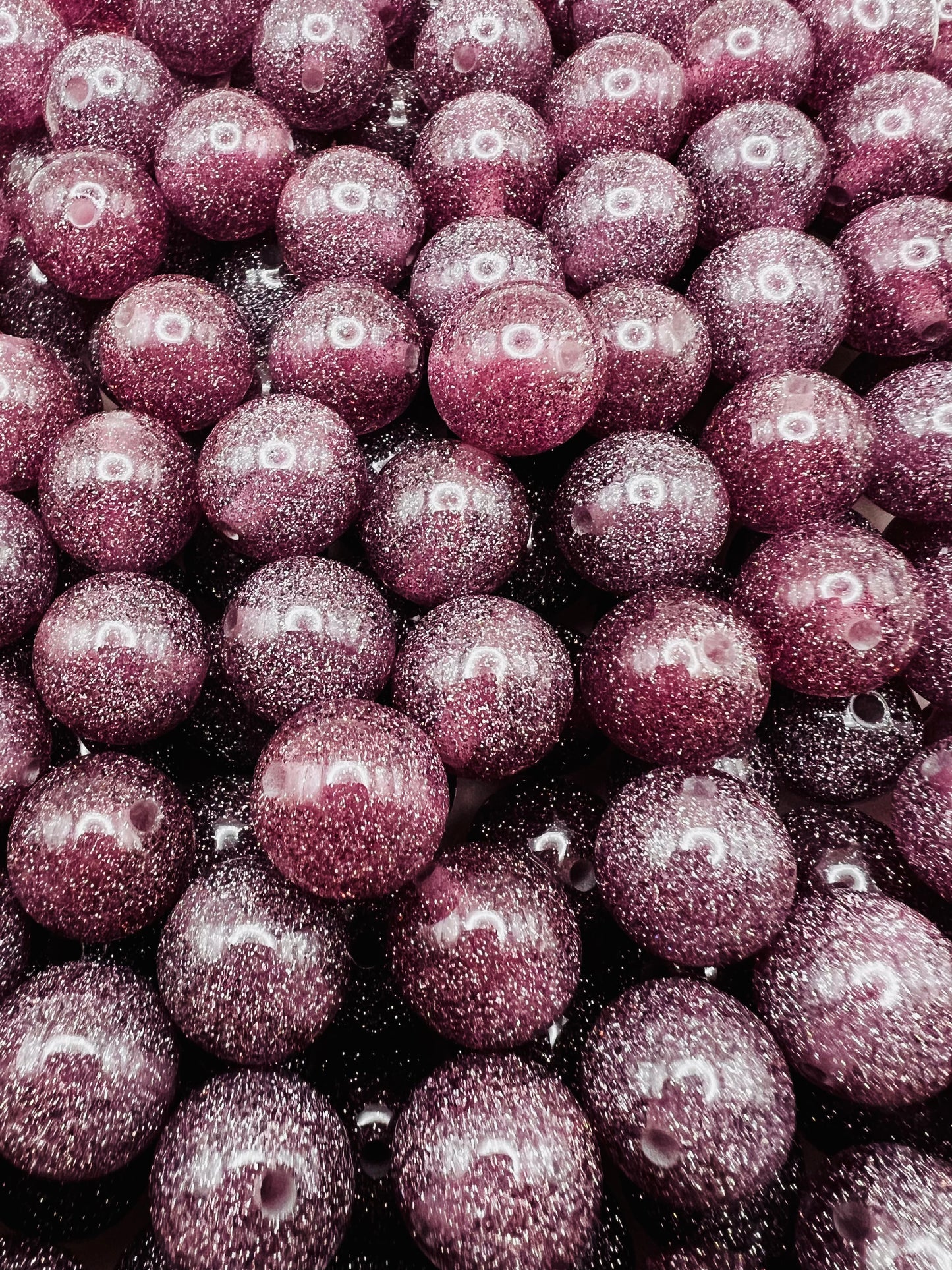 15mm holy glitter acrylic beads (6 different colors)