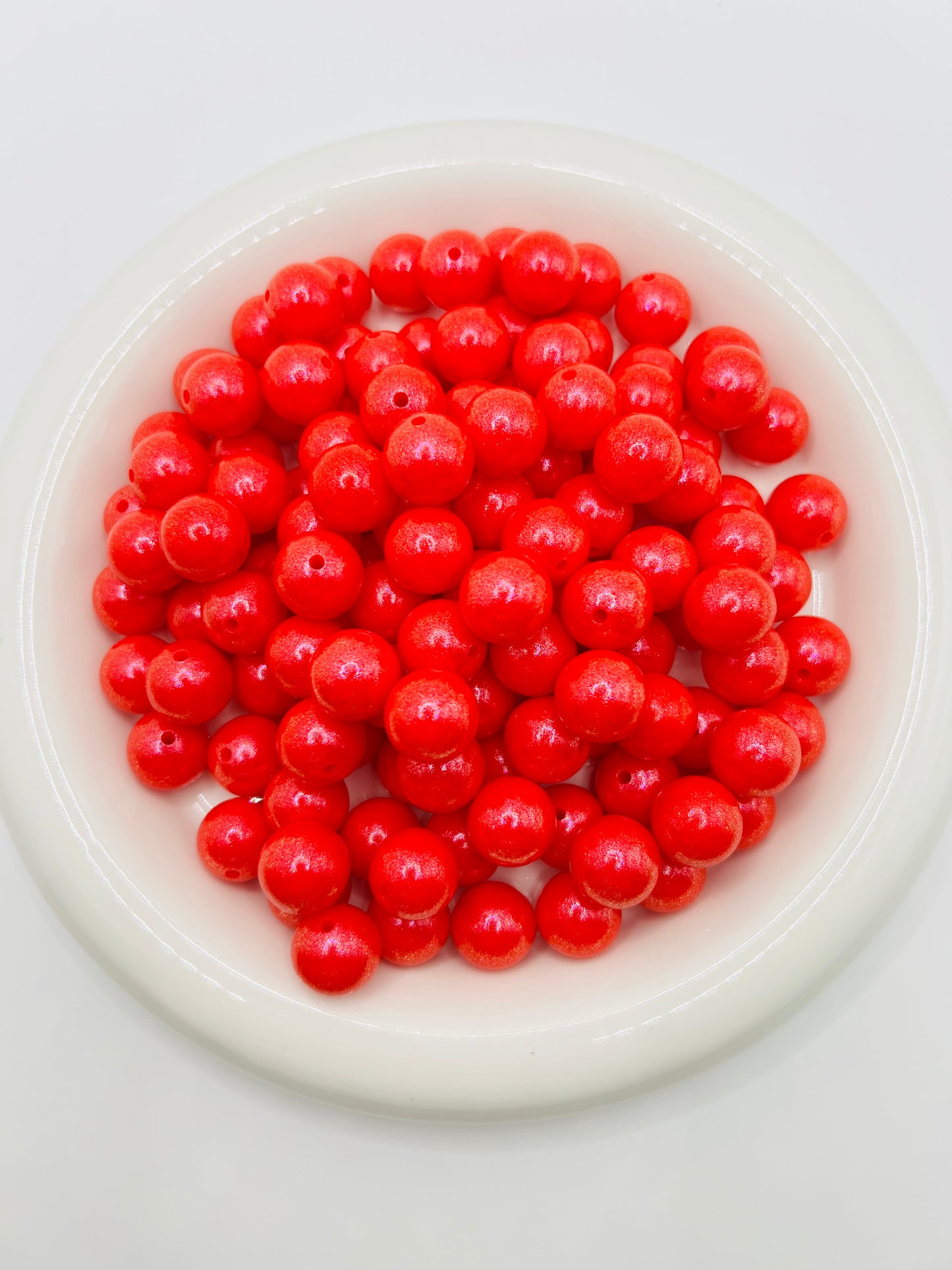 15mm red opal silicone beads