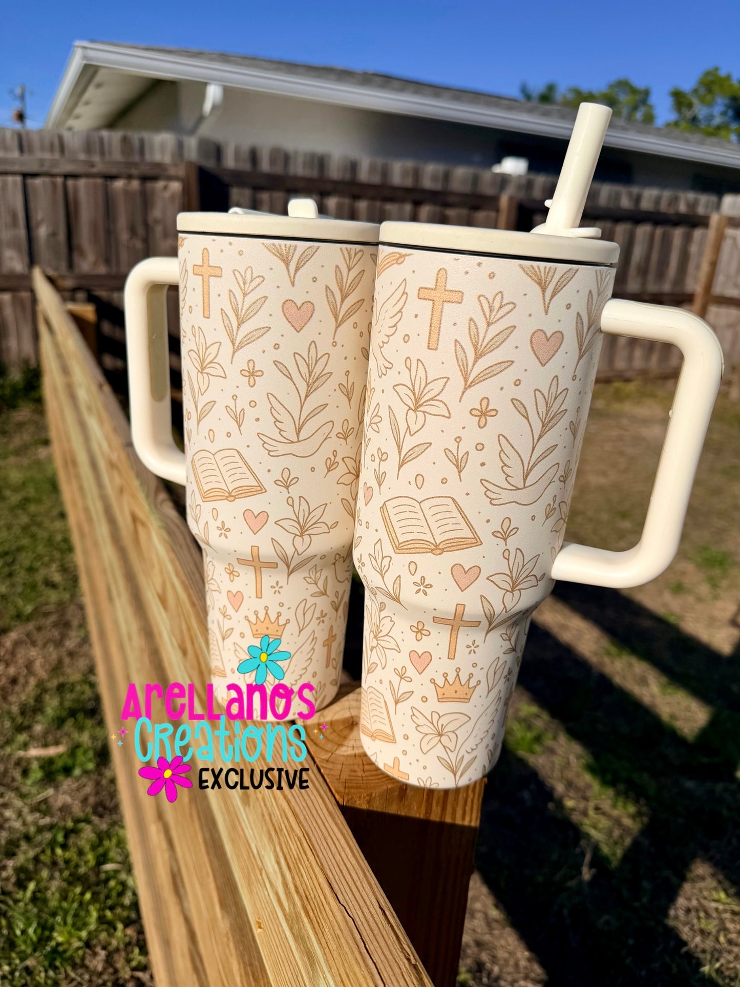 Golden Faith 40oz Stainless Steel Tumbler EXCLUSIVE