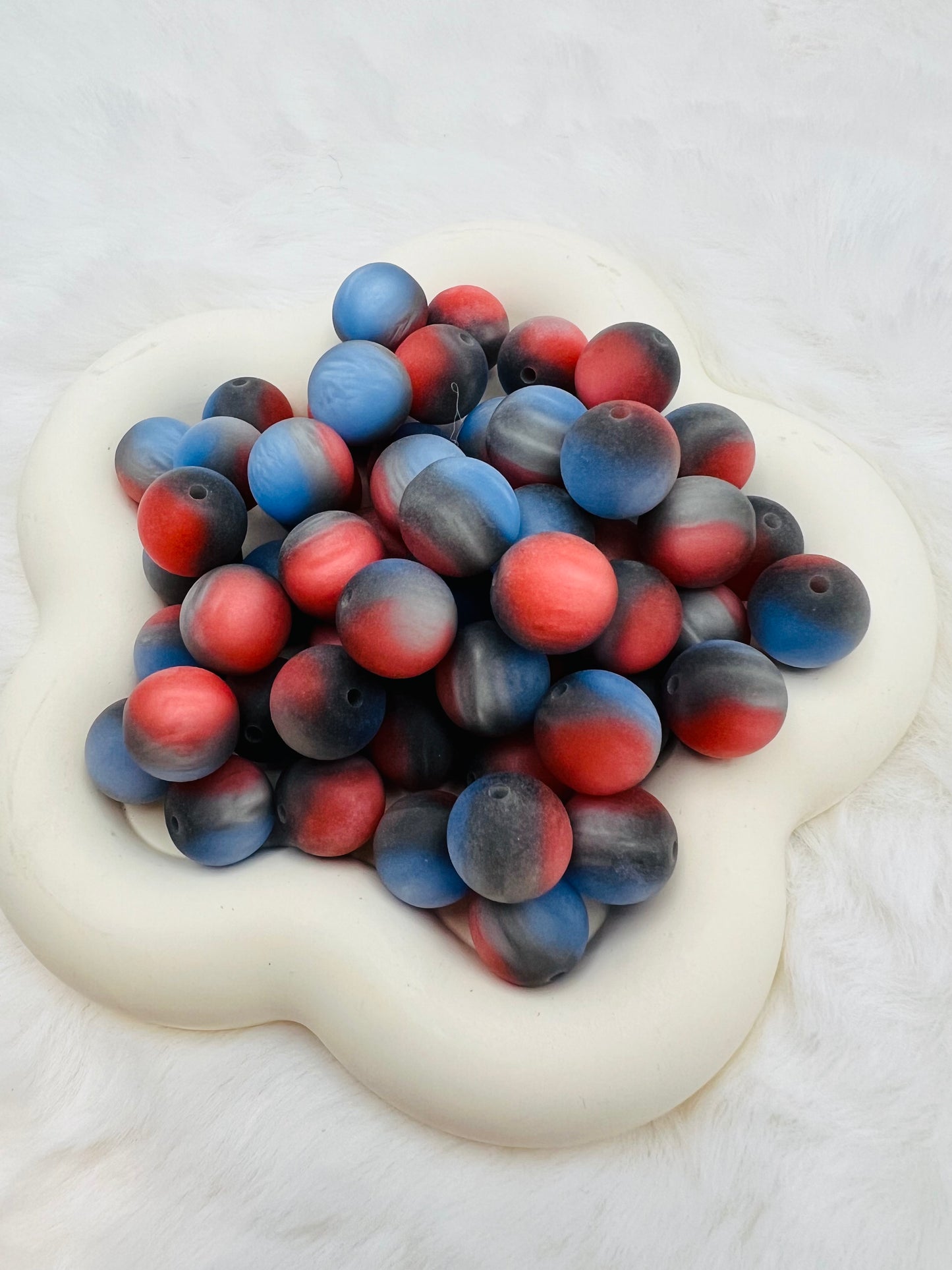 15mm frosted swirl cat eye acrylic beads (5 different colors)