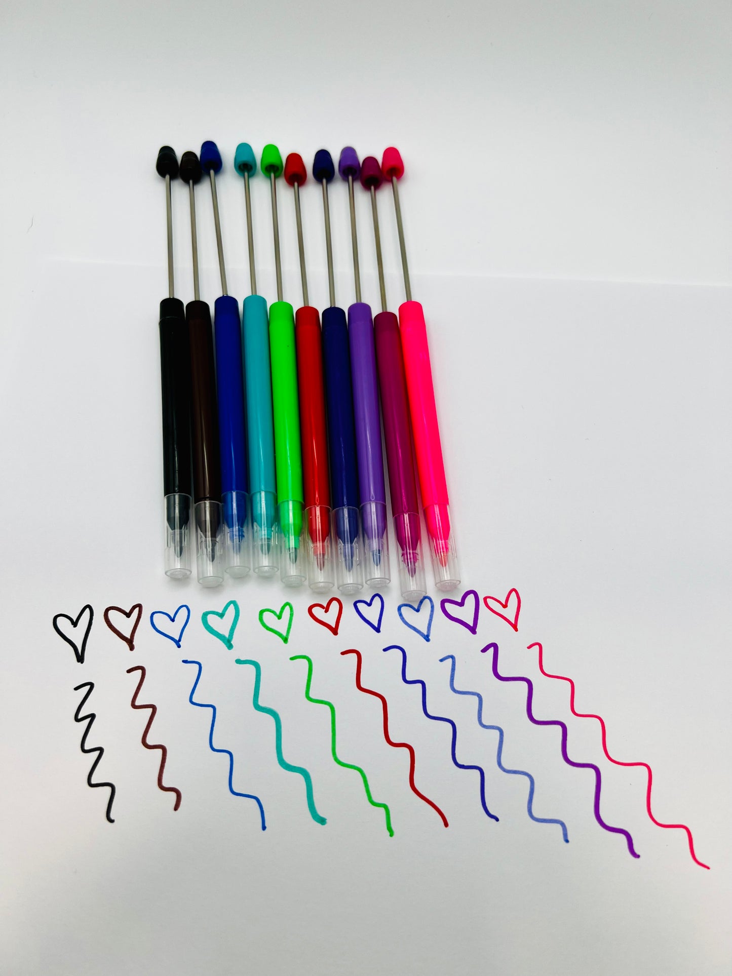 Beadable markers (10 colors) non refillable