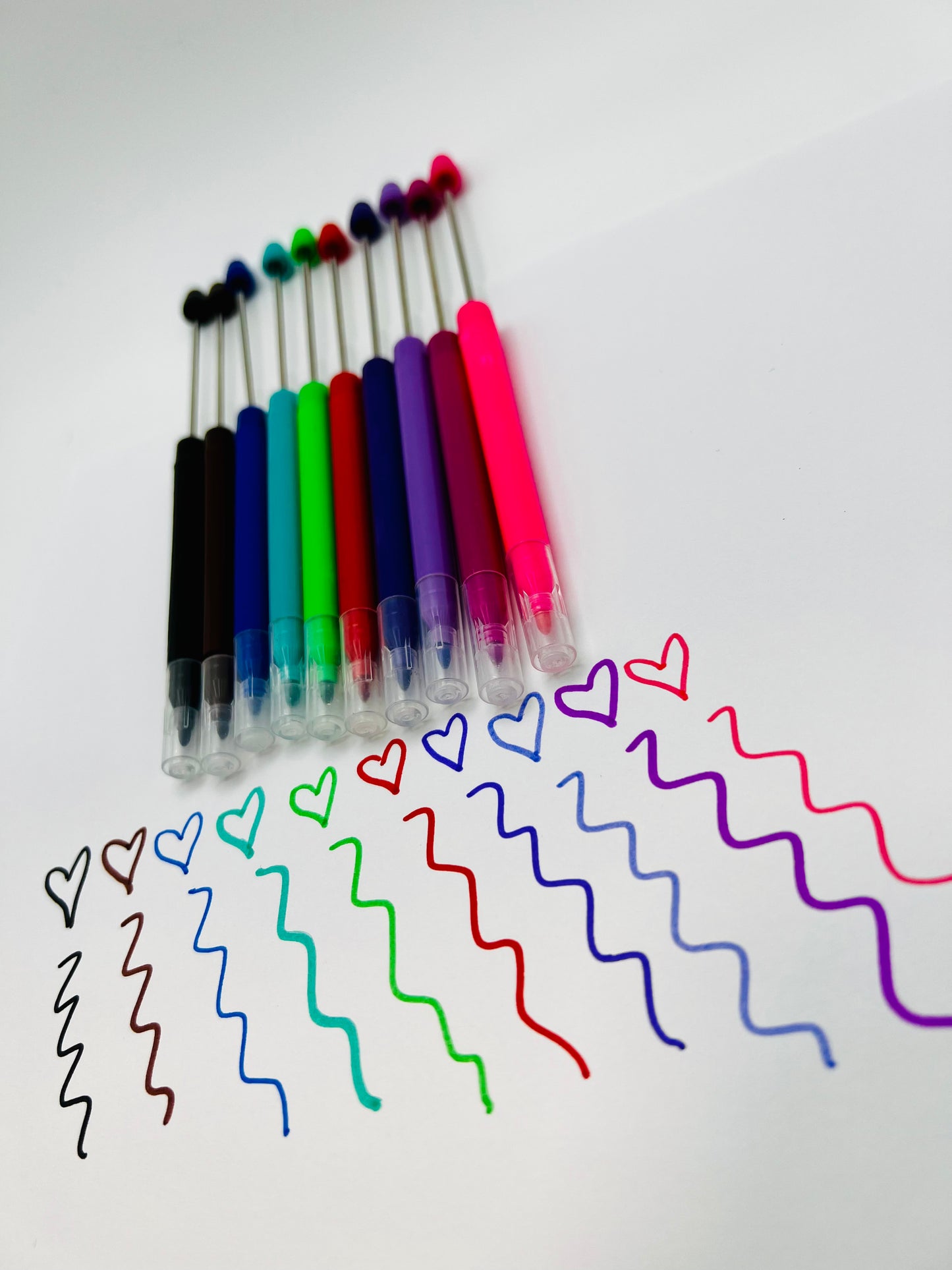 Beadable markers (10 colors) non refillable