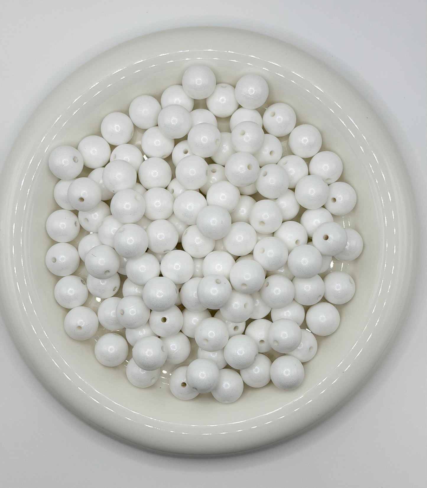 SO-107 15mm white opal silicone beads (1PC)