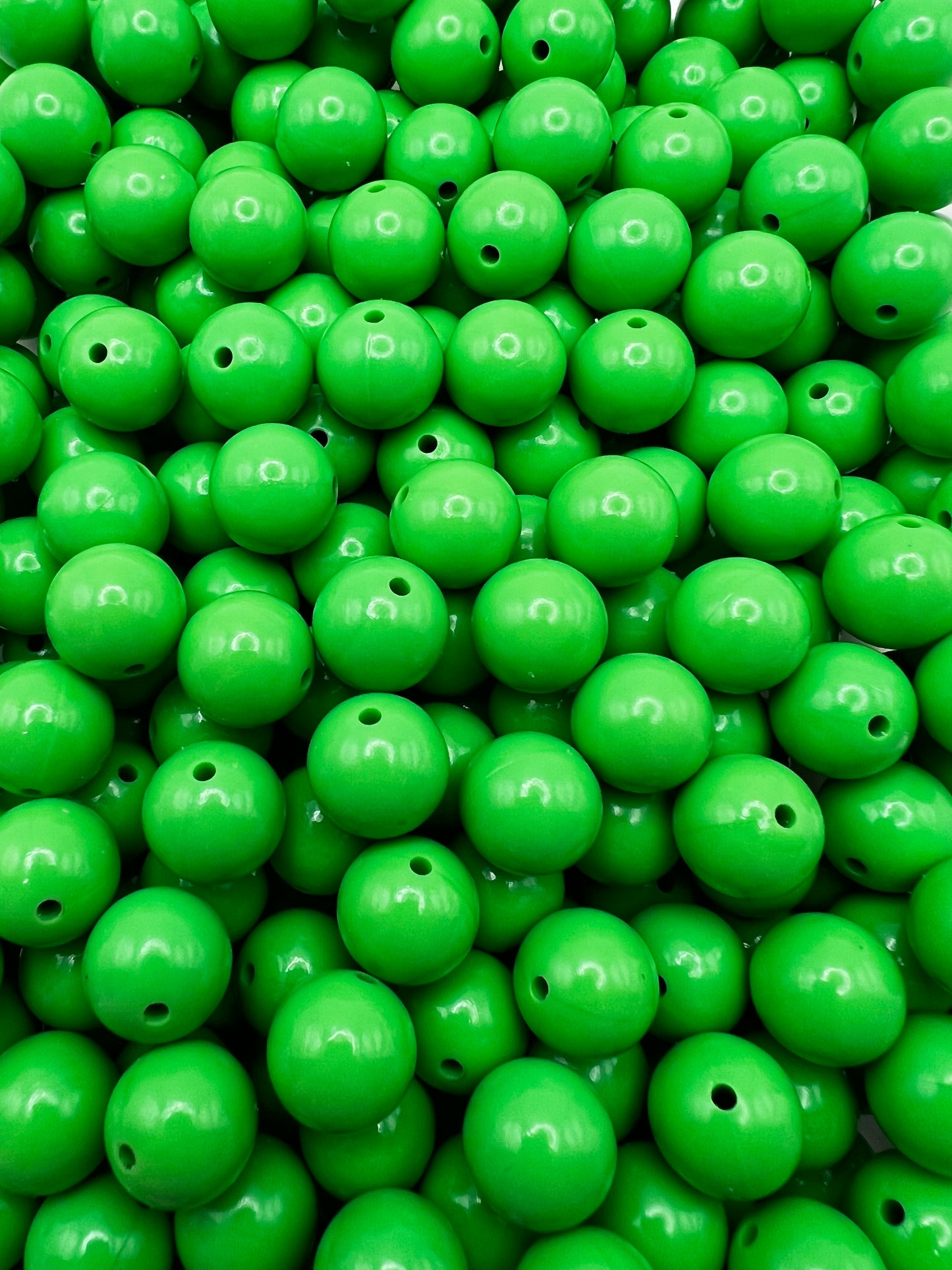 15mm slimy green liquid silicone beads