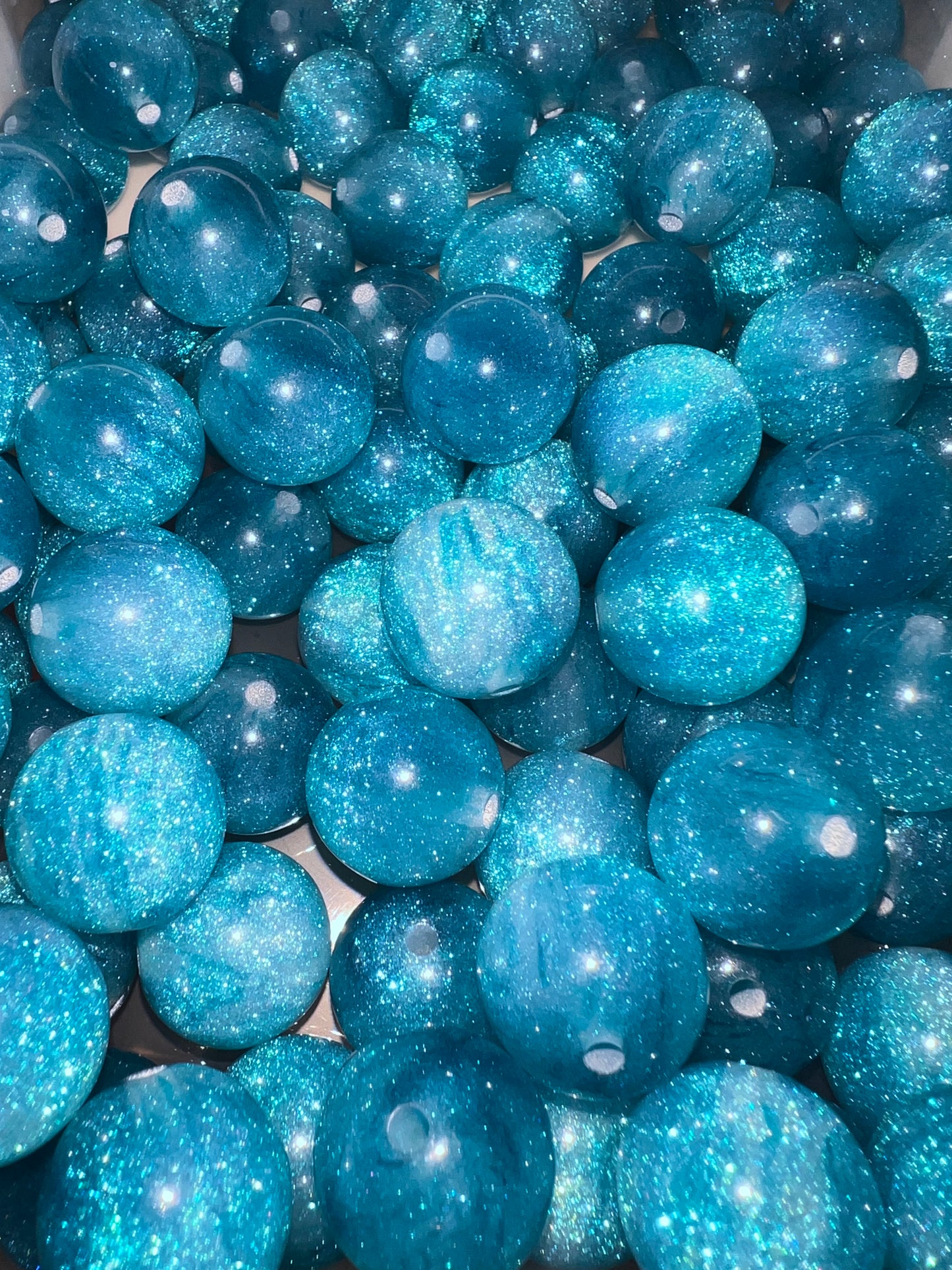 20mm glitter galaxy acrylic beads (8 different colors)