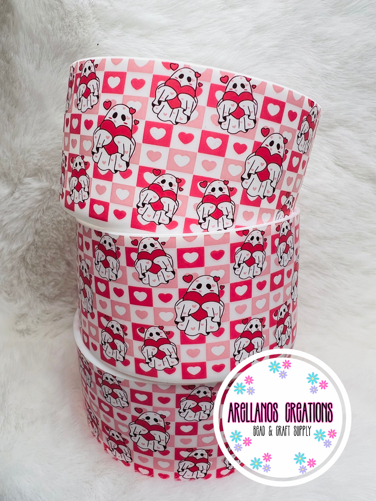 Checkered heart ghosty silicone tumbler boot EXCLUSIVE