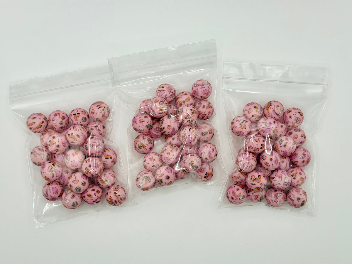 Groovy vibes 25ct 15mm silicone beads