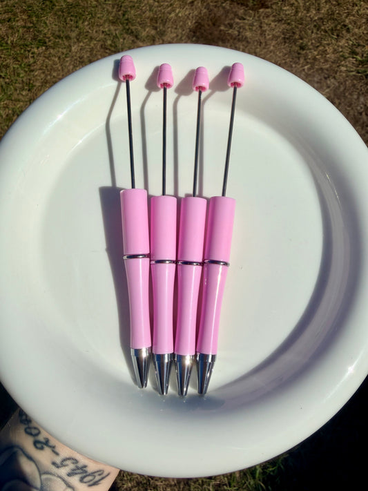 Baby pink solid beadable pen (1PC)