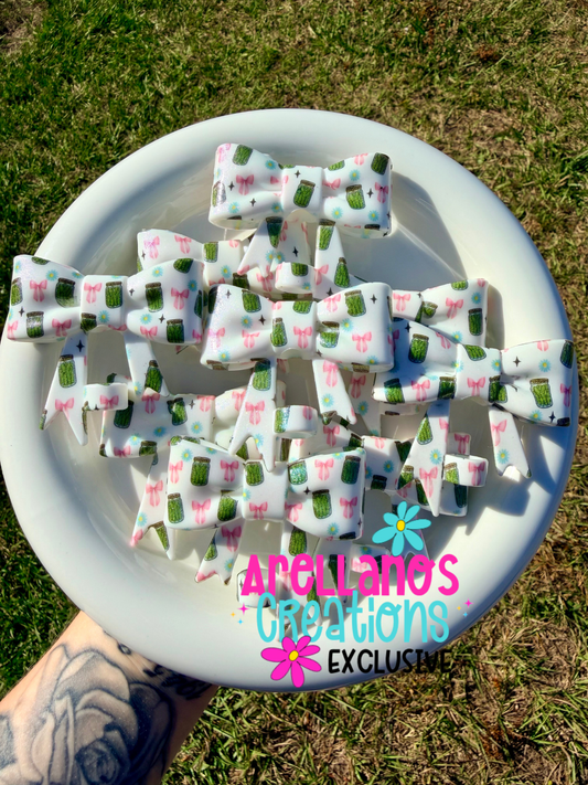 #170 pickle jars, bows & daisy large shiny bow straw topper EXCLUSIVE