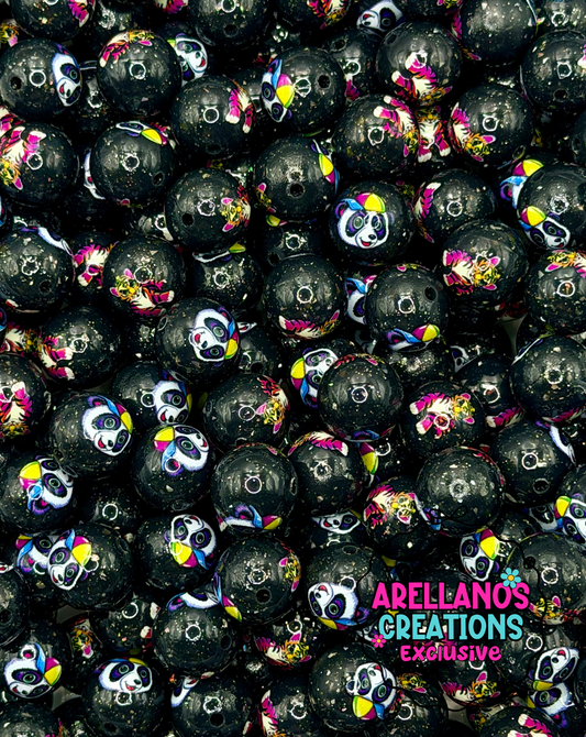 Y2K Animals 15mm shiny glitter silicone beads (1ct) EXCLUSIVE