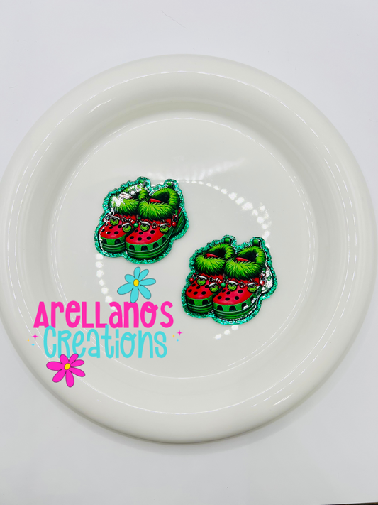 #7 Mr. Mean guy a Christmas crocs - acrylic flatback