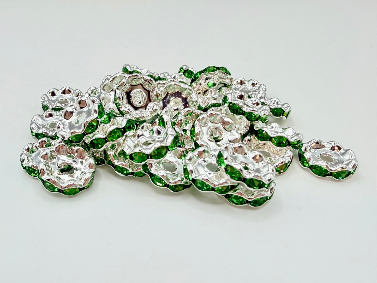 12mm Wavy Rhinestone Spacer Packs (Packs of 25)