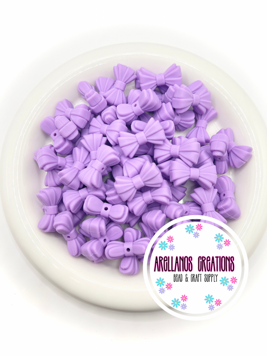 3D lavender ribbed EXCLUSIVE bow focal