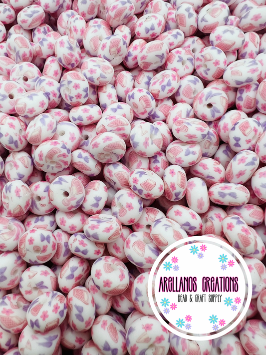 14mm I'm just a girl silicone abacus spacers EXCLUSIVE