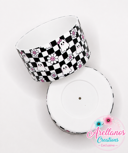 Checkered & Boo silicone tumbler boot (1ct) EXCLUSIVE
