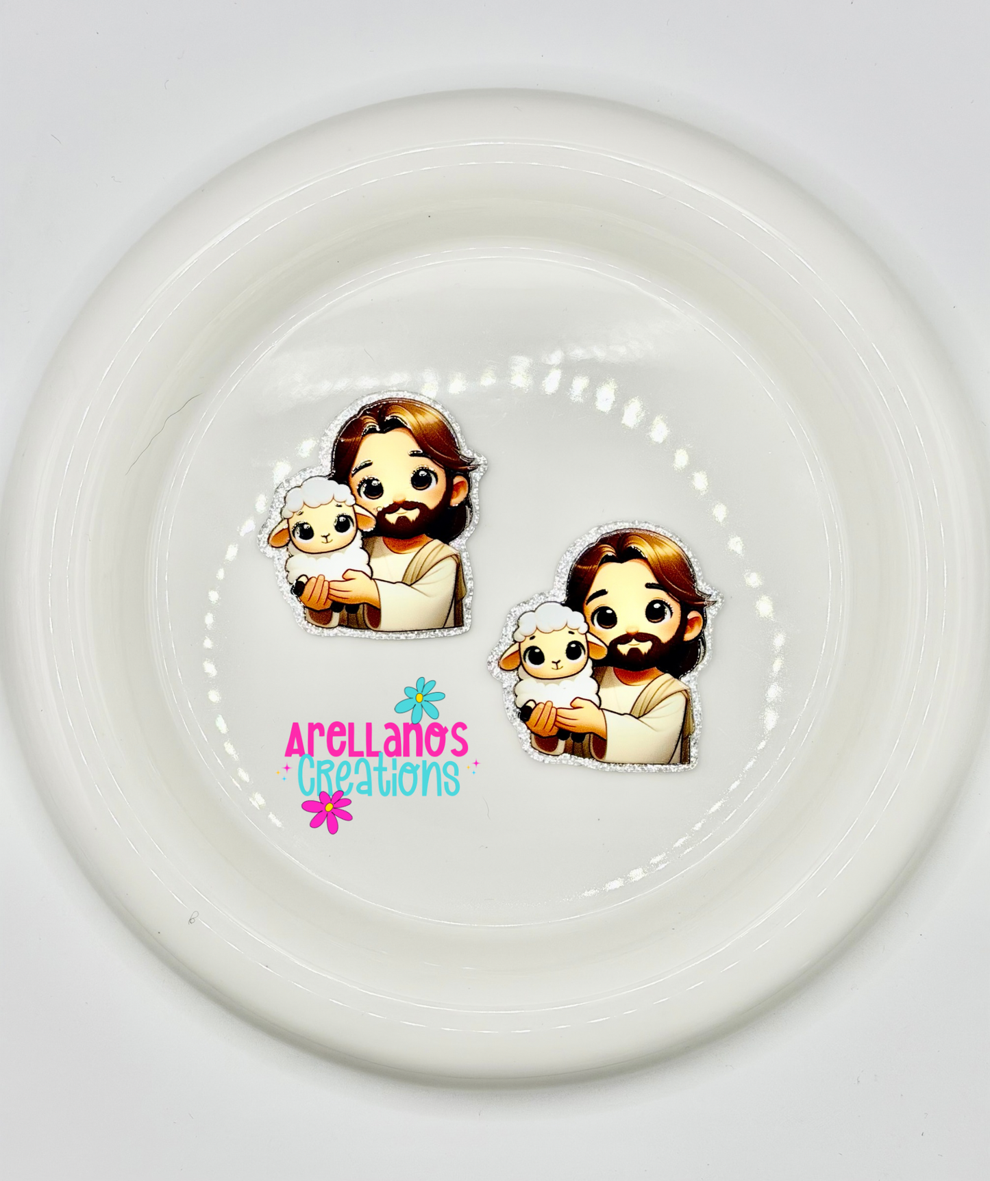 #70 Jesus & Lamb - acrylic flatback