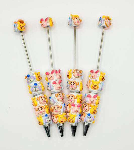 Honey Bear & Pals fancy clay beadable pen (1ct)