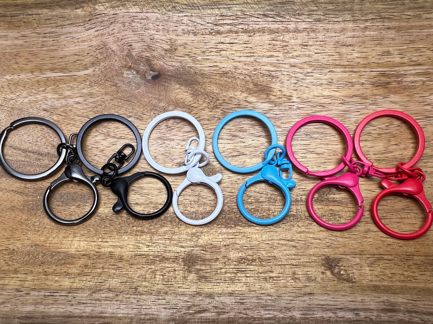 Lobster clasp key rings (7 colors)