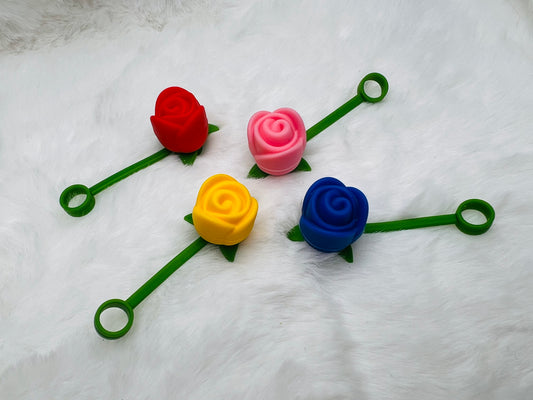 3D Rose straw toppers (silicone)