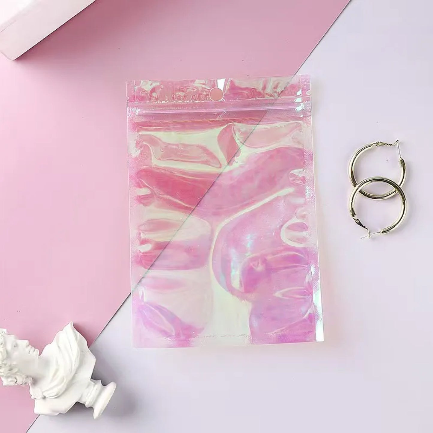 Pink holo bags (pack of 20) 4x6