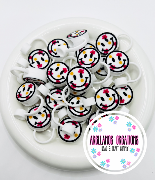 Sunshine hibiscus smiley EXCLUSIVE silicone straw topper