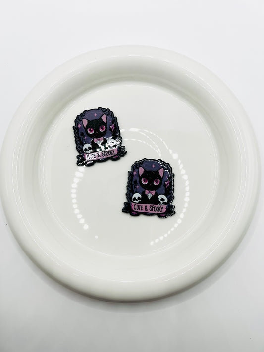 Cute & spooky cat flatback acrylic
