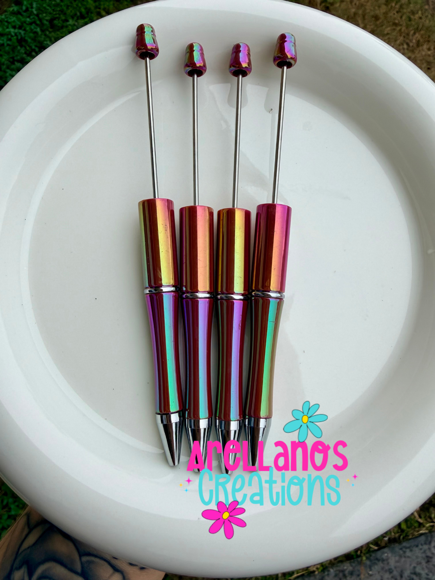 Burgundy opal beadable pen (1PC)