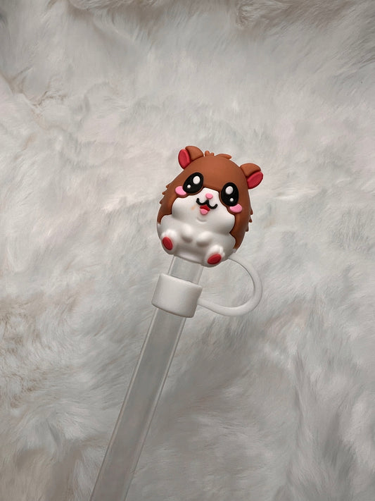 3D Hamster straw topper (PVC)