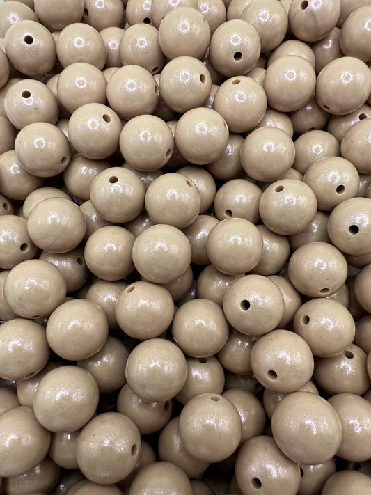 15mm beige opal silicone beads