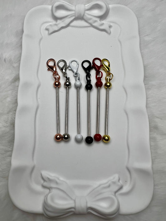 Zipper Pull Beadable 2" bars (6 colors)