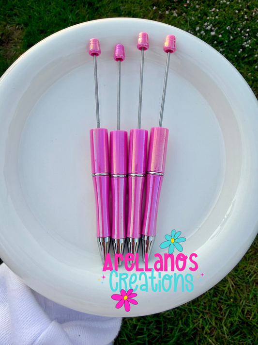 Hot pink opal beadable pen (1PC)