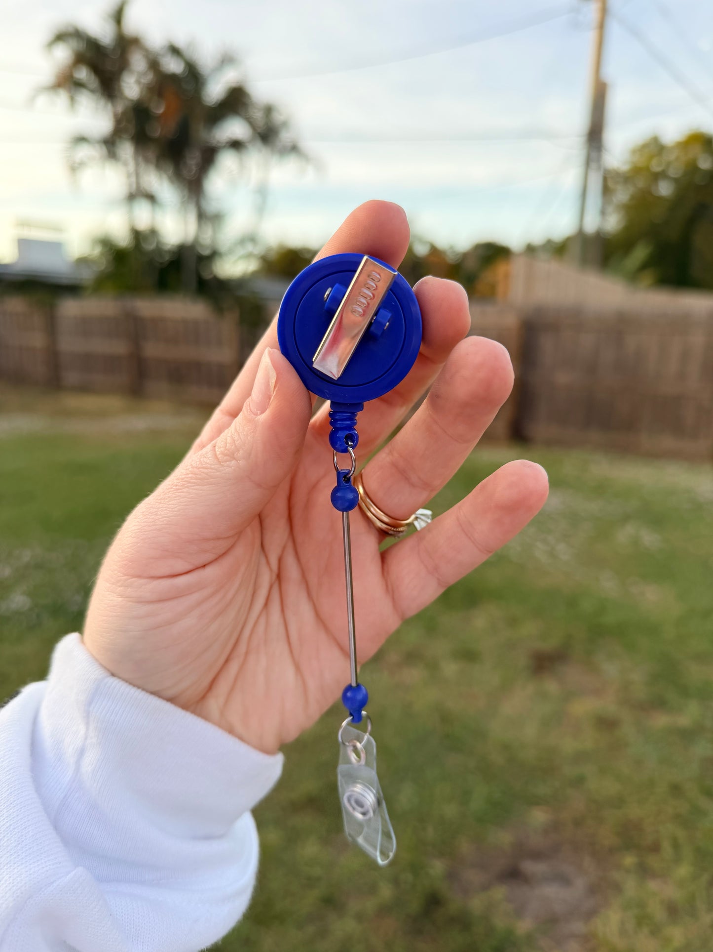 Beadable badge reels W/ alligator 360 clip (1PC)