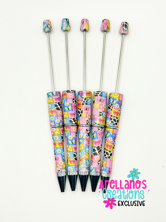Girly Cow Print Patchwork Printed Pen (1ct) EXCLUSIVE