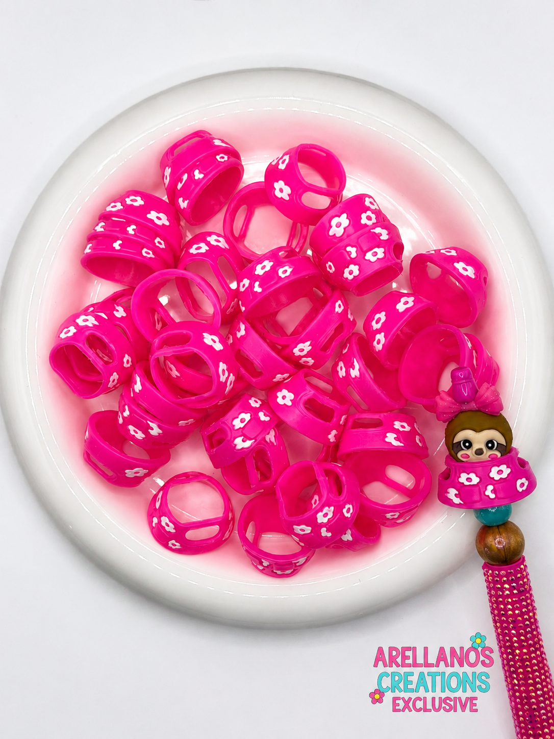 3D Hot Pink Daisy Apron Focal EXCLUSIVE (1ct)