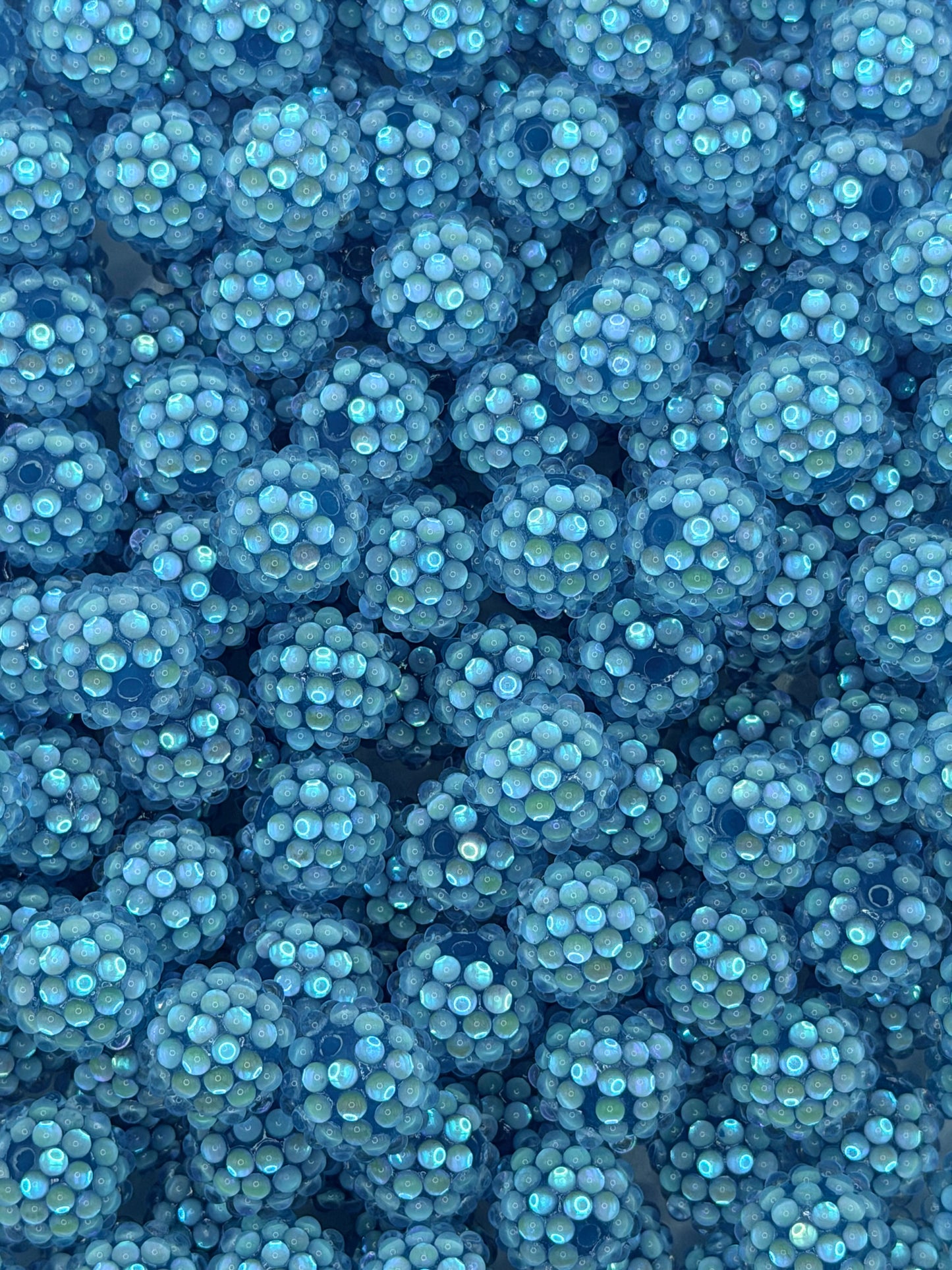 16mm UV Ocean Blue Fancy Rhinestone Bead (1ct)