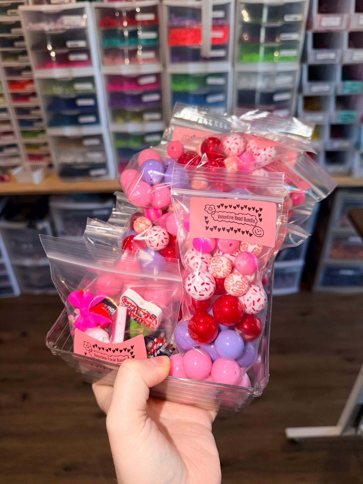 Acrylic Bead Mix OR Focal Mix - VALENTINE BUNDLE